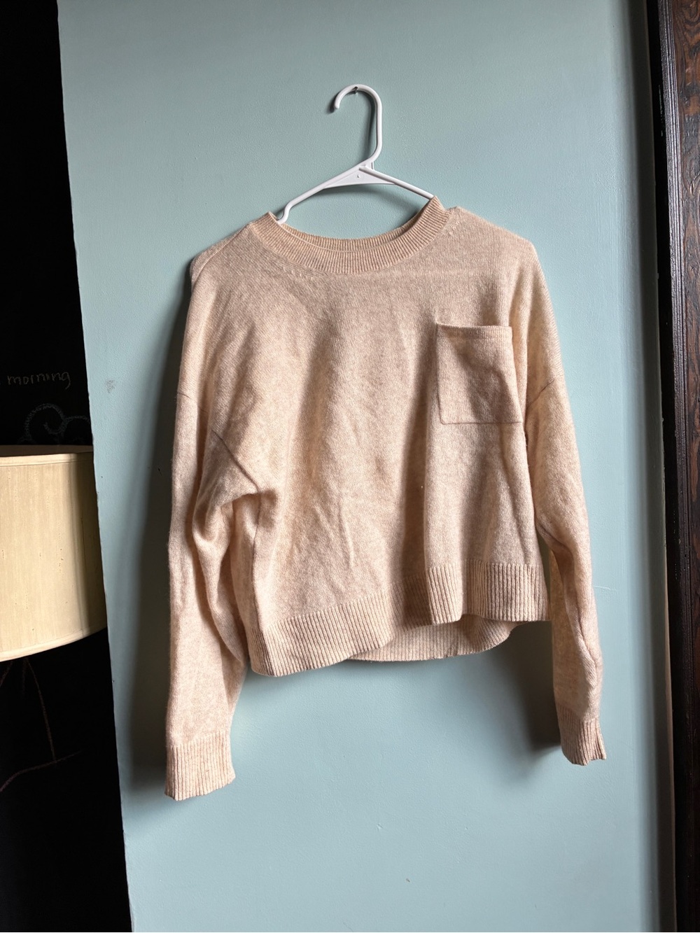 Banana Republic Soft Cashmere Crewneck Sweater in Light Beige